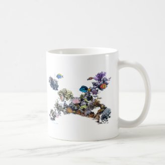 On The Reef-Aquarium Scene by FishTs.com Coffee Mugs