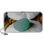 On The Sand Teal Sea Glass Laptop Speakers