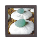 On The Sand Teal Sea Glass Premium Keepsake Box