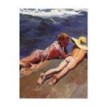 On the Sand, Valencia Beach - Joaquín Sorolla Postcards