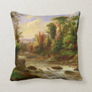 On the St. Annes East Canada by Duncanson Throw Pillows