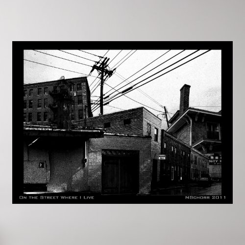 On the Street Where I Live - Digital Urban Collage print