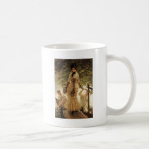 "On The Thames" a Young Woman with Admirers Mugs