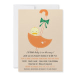 On the way - baby shower invitation(orange)