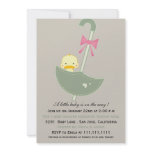 On the way - baby shower invitations(green)