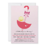 On the way - baby shower invitations(pink)