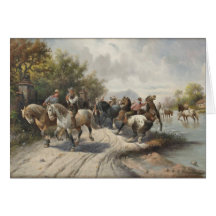 On the Way to the Horse Fair Card