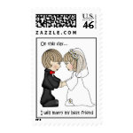 On this day I will marry my best friend postage stamps