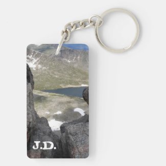 On Top of Mount Evans Rectangle Acrylic Keychains