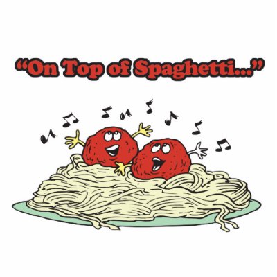 on top of spaghetti singing