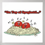 on top of spaghetti singing meatballs posters