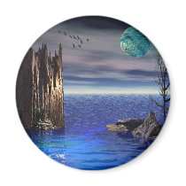 On Top of the World /Round Magnet by toots1 On Top of the World /Round Magnet