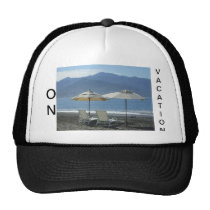 On Vacation Truckers Hat hats