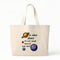 On What Planet do you Spend Most of your Time? Canvas Bags