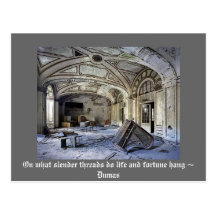 On what slender threads do life and fortune hang.. post cards