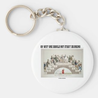 On Why One Should Not Start Drinking ... (Psyche) Keychain