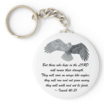 On wings like Eagles - Is 40:31 Key Chain