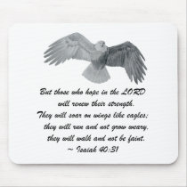 On wings like Eagles - Is 40:31 Mouse Pad