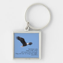 On Wings Like Eagles Keychain