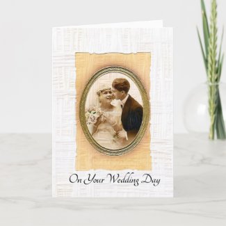 On Your Wedding Day Vintage Couple card