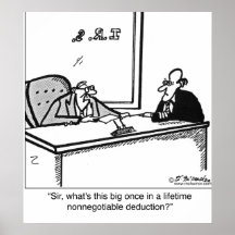 Once in a lifetime nonnegotiable deduction poster
