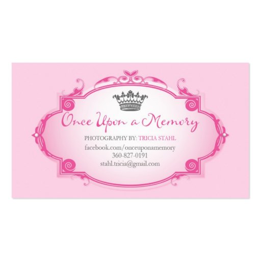 Once Upon a Memory | Custom Business Cards (front side)