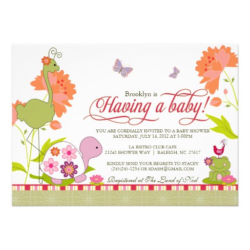 Once Upon a Pond Baby Shower Invitation