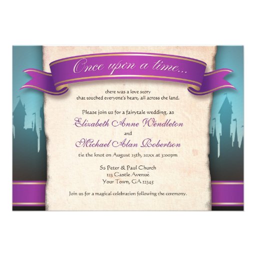 Once Upon a Time Fairytale Wedding Invitations