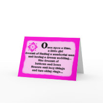 Once Upon a Time Pink Bridesmaid Card