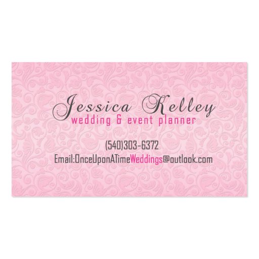 Once Upon A Time Wedding Horse & Carriage Business Card Template (back side)
