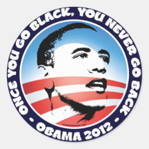 Once You Go Black, You Never Go back Round Sticker