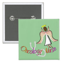 Oncology Nurse Angel Button
