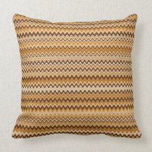 Onda Chevron Brown Cojin
