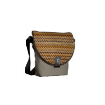 Onda Chevron Brown Bolsas De Mensajeria
