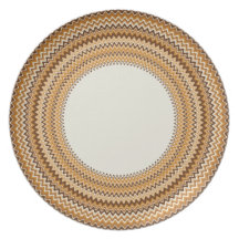 Onda Chevron Brown Platos Para Fiestas