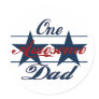 One Awesome Dad Round Sticker