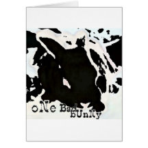 ONE BAD BUNNY GREETING CARD