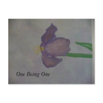 One Being One post flower postcards