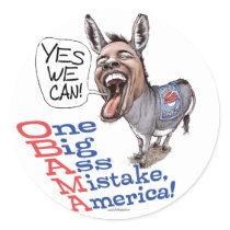 One Big Ass Mistake America Anti Obama Gear stickers