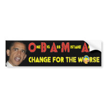 One Big Ass Mistake America Bumper Stickers