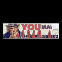 One Big Ass Mistake America bumper stickers