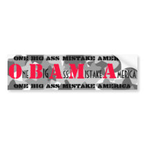 One BIG Ass Mistake America" GRAY CAMOUFLAGE bumper stickers