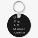 One Big Ass Mistake America Keychain by TeleComCal One Big Ass Mistake America Keychain