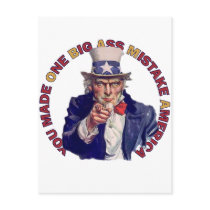 One Big Ass Mistake America Postcard