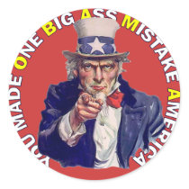 One Big Ass Mistake America Sticker