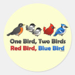 One Bird, Two Birds... Round Sticker