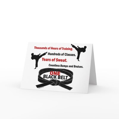 ONE Black Belt 1 KARATE T-SHIRTS & APPAREL Card by blackbeltstuff
