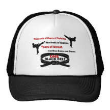 ONE Black Belt 1 KARATE T-SHIRTS & APPAREL Trucker Hats