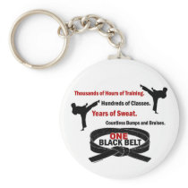 ONE Black Belt 1 KARATE T-SHIRTS & APPAREL Key Chains