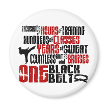 ONE Black Belt 2 KARATE T-SHIRTS & APPAREL Refrigerator Magnet